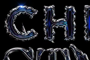 Metallic Chrome Text Effect Vol.8 PSD Template