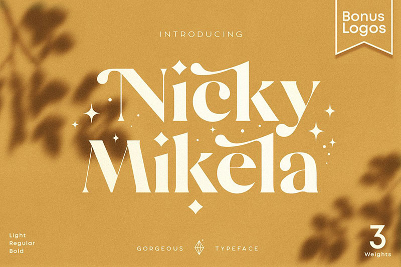 mikela gorgeous typefaces feminine font