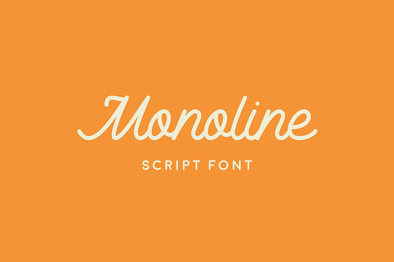 monoline script feminine font