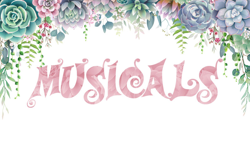 musicals flower font