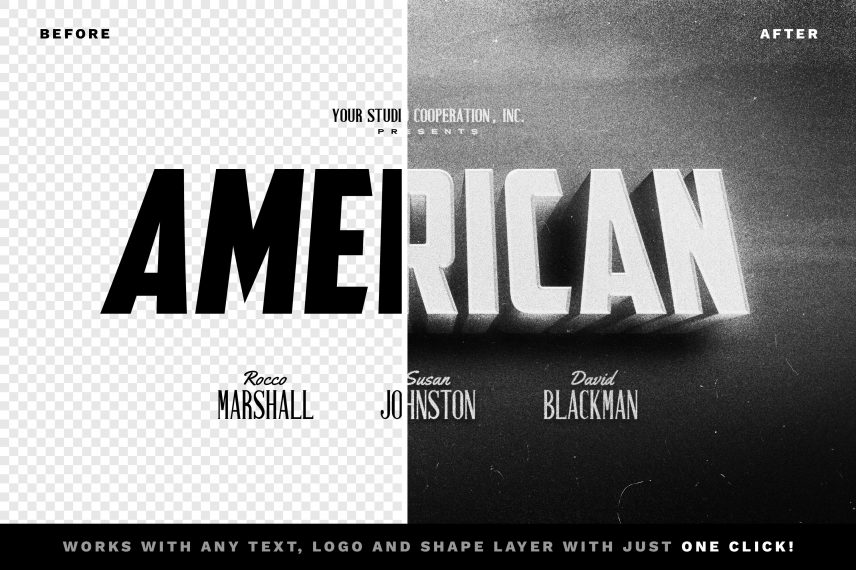 Old Movie Title Style Vol.3 PSD Text Effect