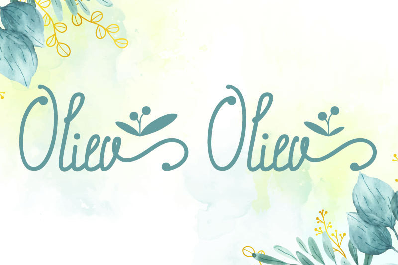 oliev oliev flower font