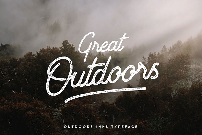 outdoors inks typeface outdoor font
