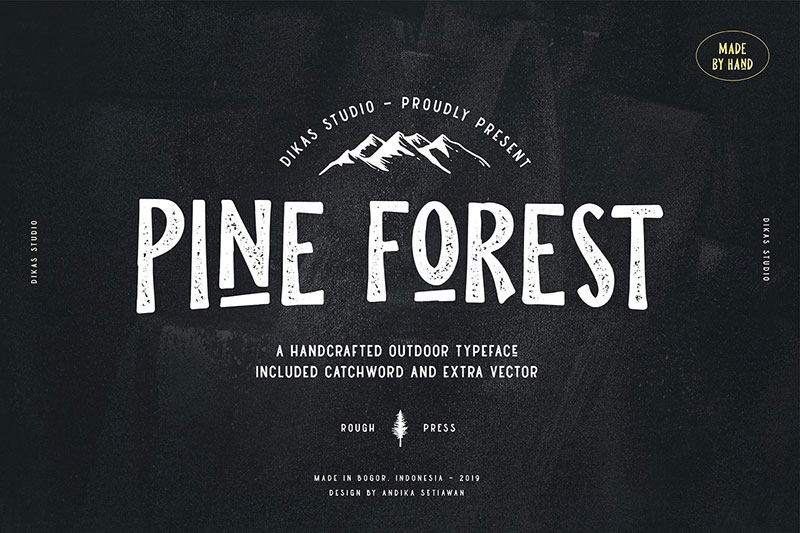 pine forest outdoor typeface outdoor font