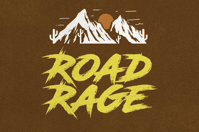 road rage outdoor font
