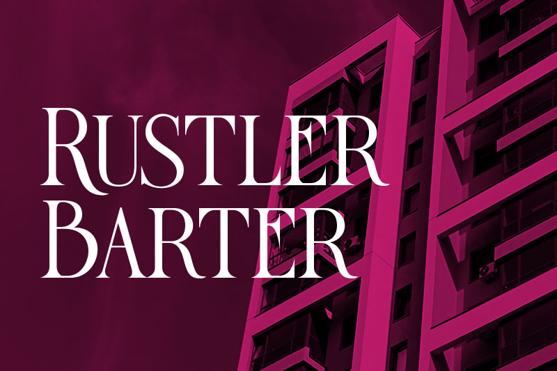 rustler barter real estate font
