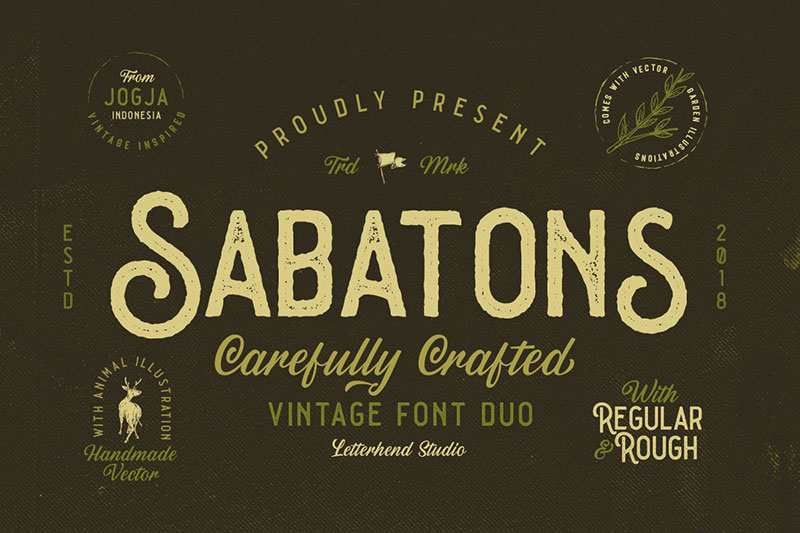 sabatons vintage outdoor font