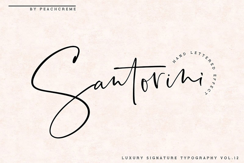 santorini luxury signature feminine font