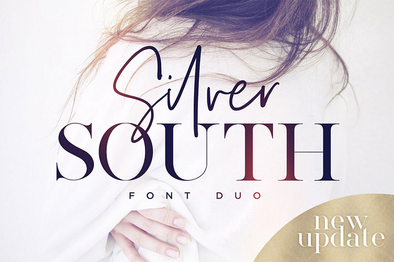 silver south feminine font