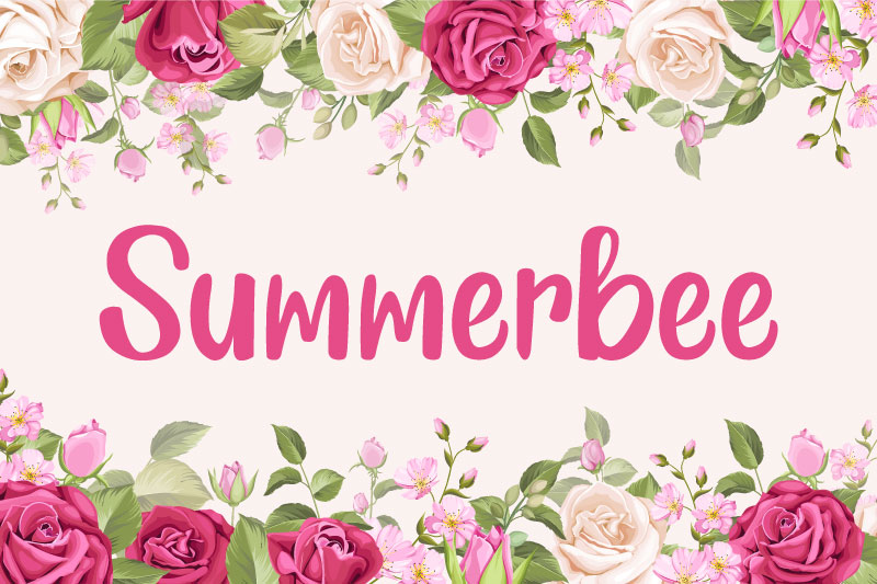 summerbee flower font