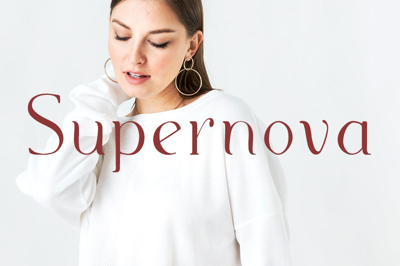 supernova feminine font