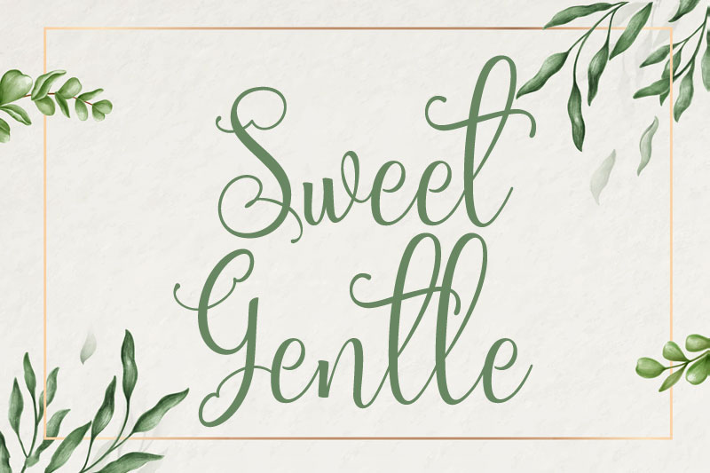 sweet gentle flower font
