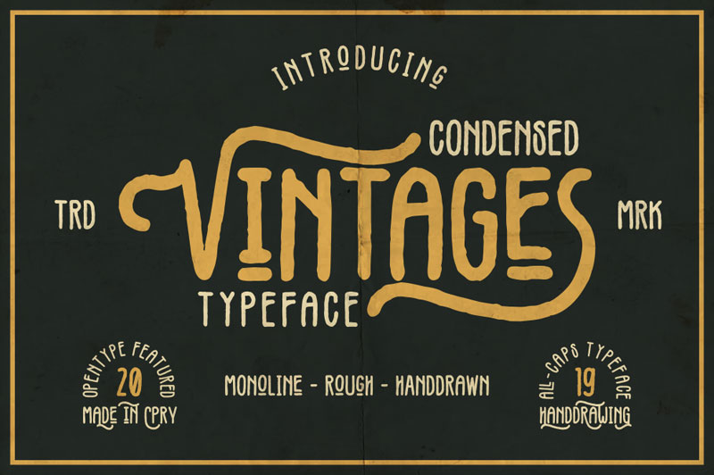 vintages outdoor font