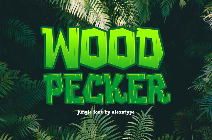 woodpecker outdoor font