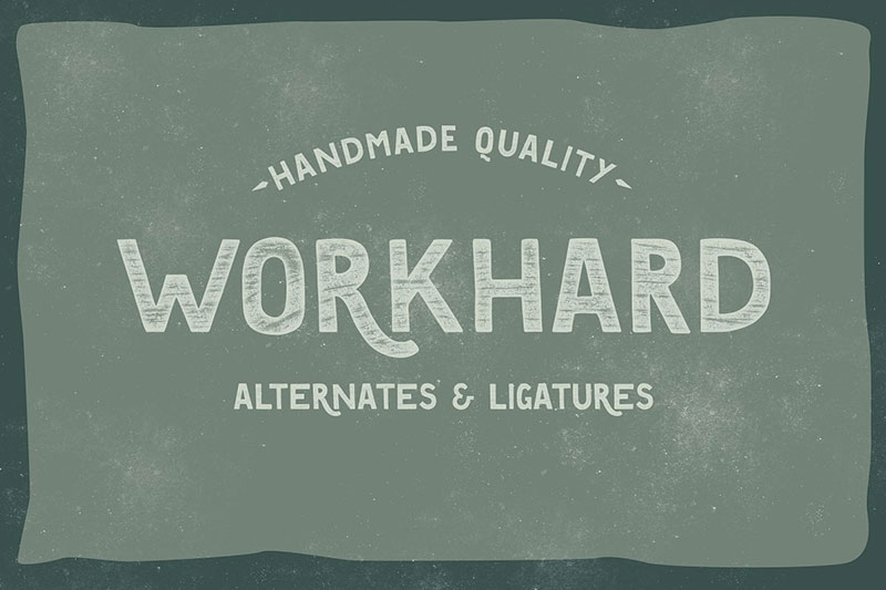 workhard typeface outdoor font