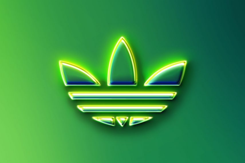 Abstract Chrome Logo Style Vol.1 PSD Template - Adidas Logo