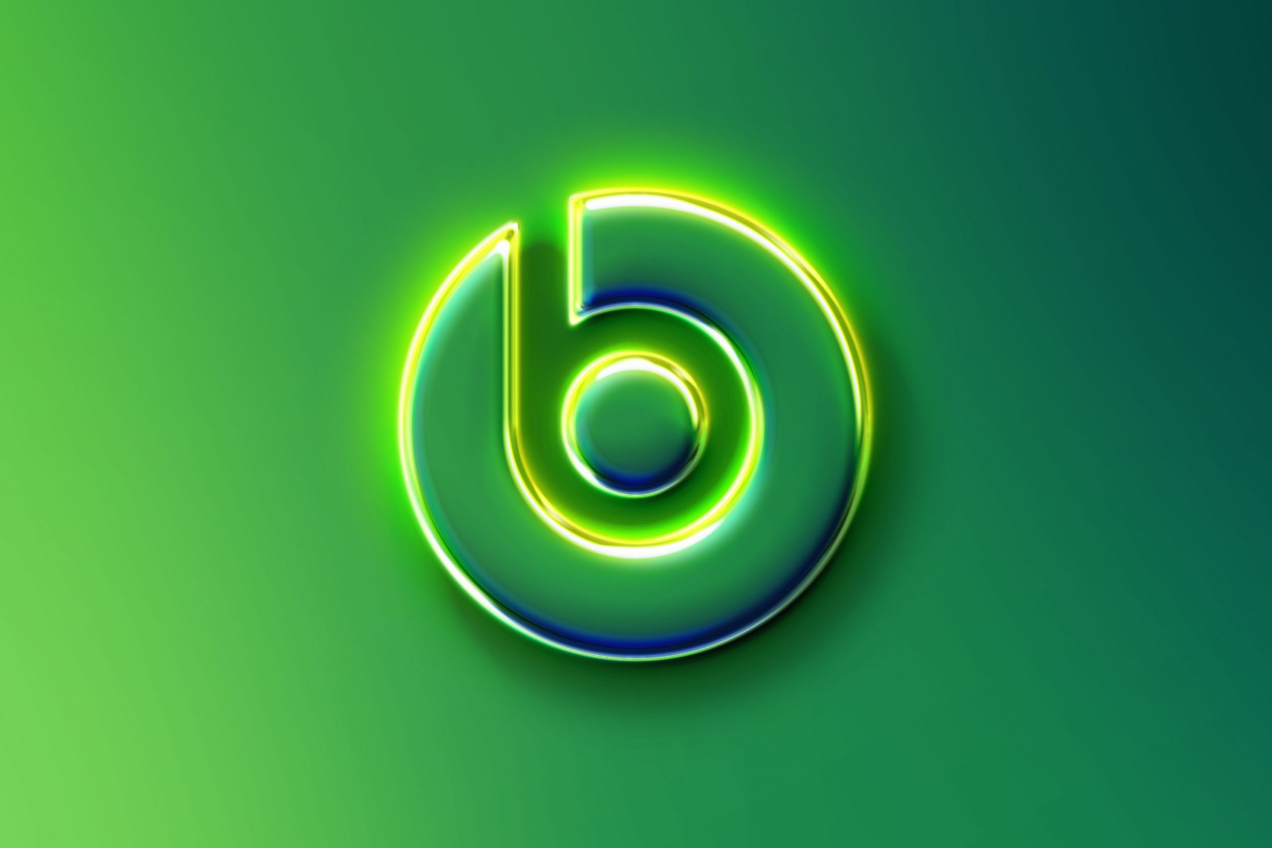 beats logo wallpaper green