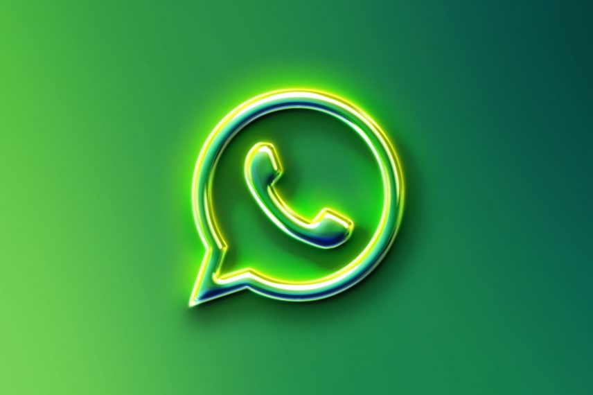 Abstract Chrome Logo Style Vol.1 PSD Template - Whatsapp Logo