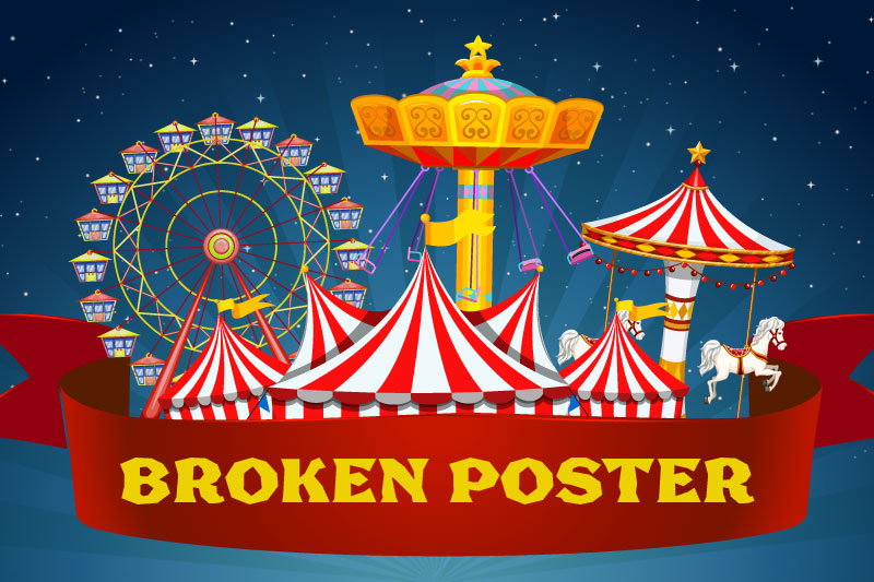 broken poster carnival font