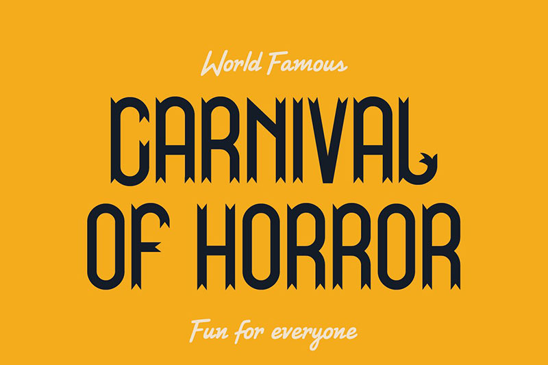 carnival unique display typeface carnival font