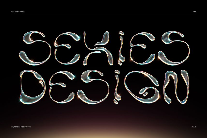 Chrome Text Effect Vol.12 PSD Template