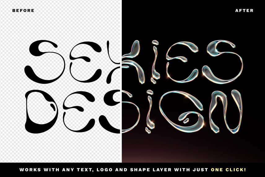 Chrome Text Effect Vol.12 PSD Template