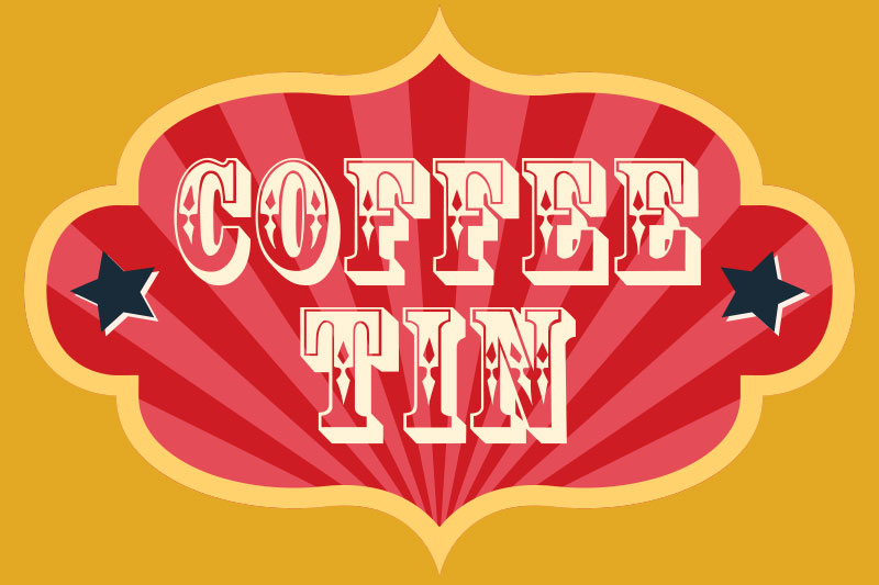 coffee tin carnival font