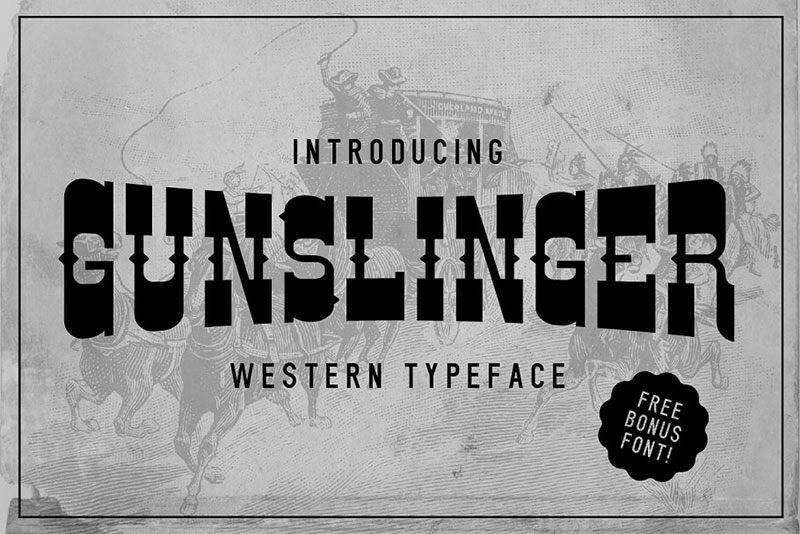 gunslinger western typeface carnival font