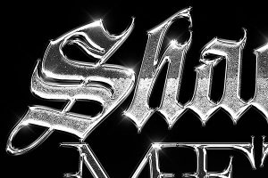 Metal Chrome Text Effect Vol.4 PSD Template