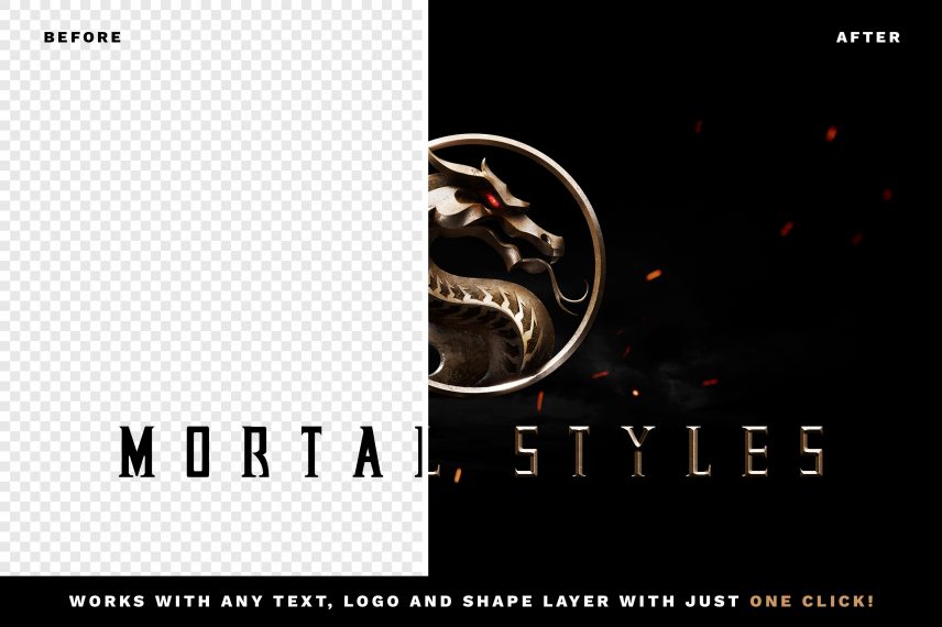 Mortal Kombat Movie Text Effect PSD Template