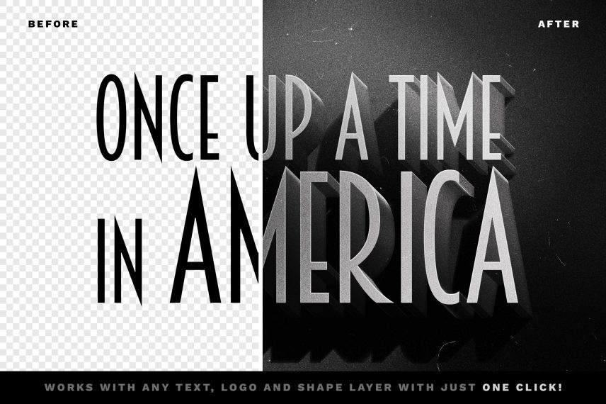 Old Movie Title Style Vol.4 PSD Template