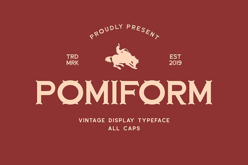 pomiform vintage display typeface carnival font