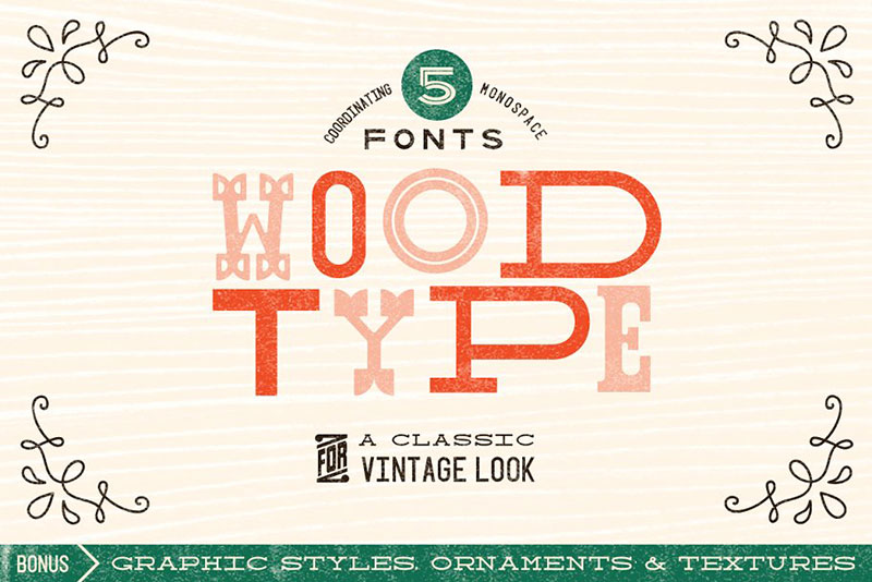 wood type carnival font
