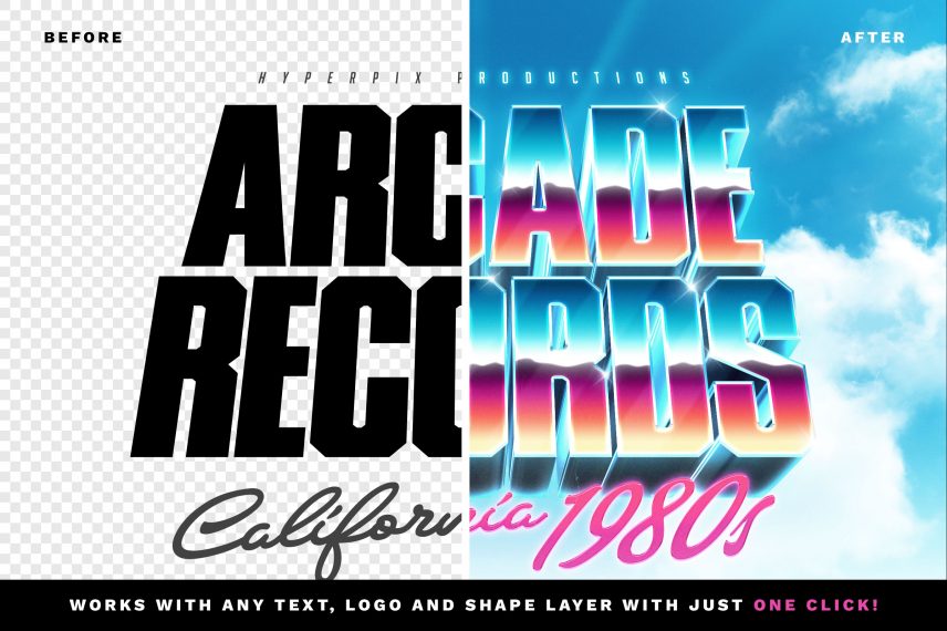 80s Title PSD Style [Retro / Synthwave / Vaporwave]