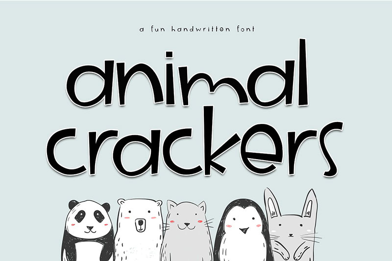 animal crackers a fun animal font