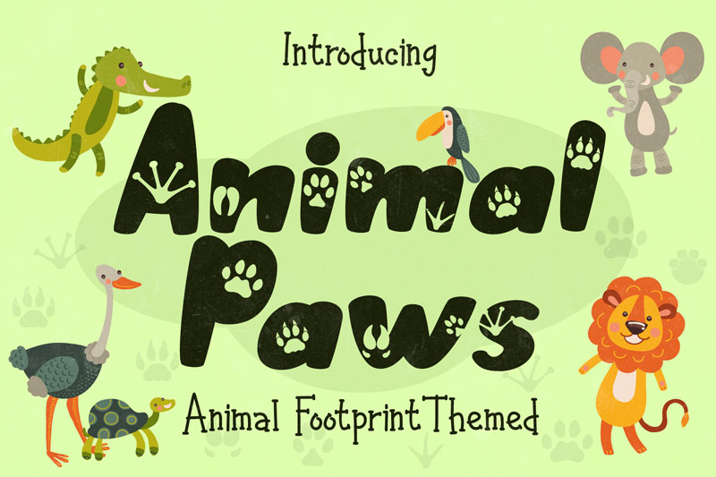 animal paws animal font