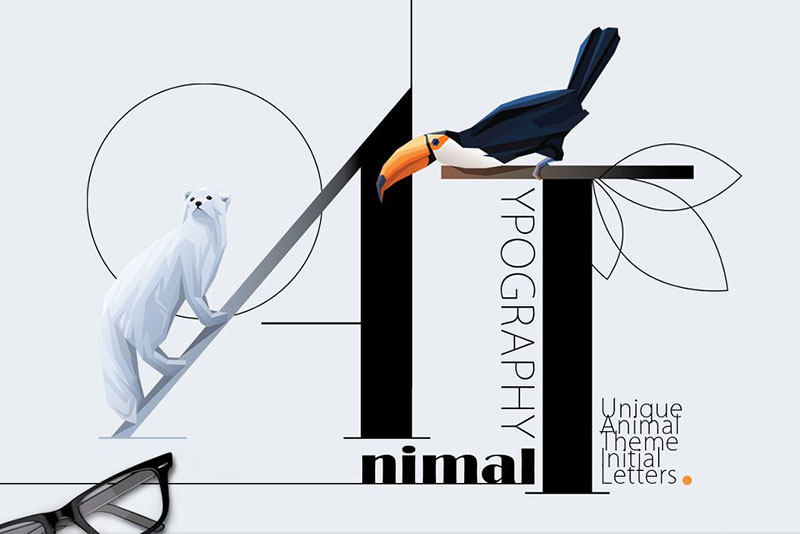 animal typography animal font