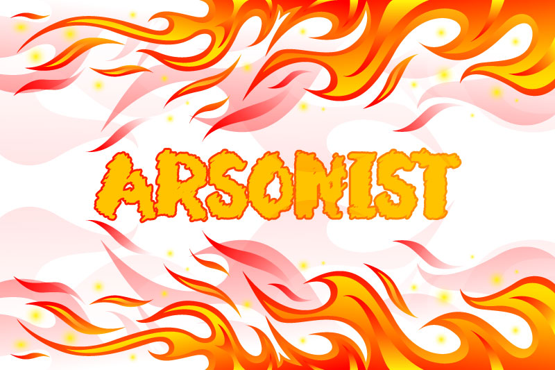 arsonist fire and flame font