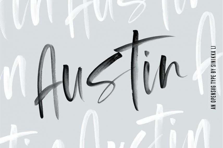 Austin OpenSVG Watercolor Font