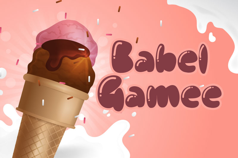 babel gamee ice cream font