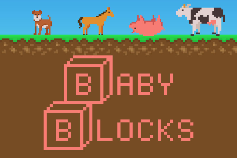 baby blocks 8 bit font