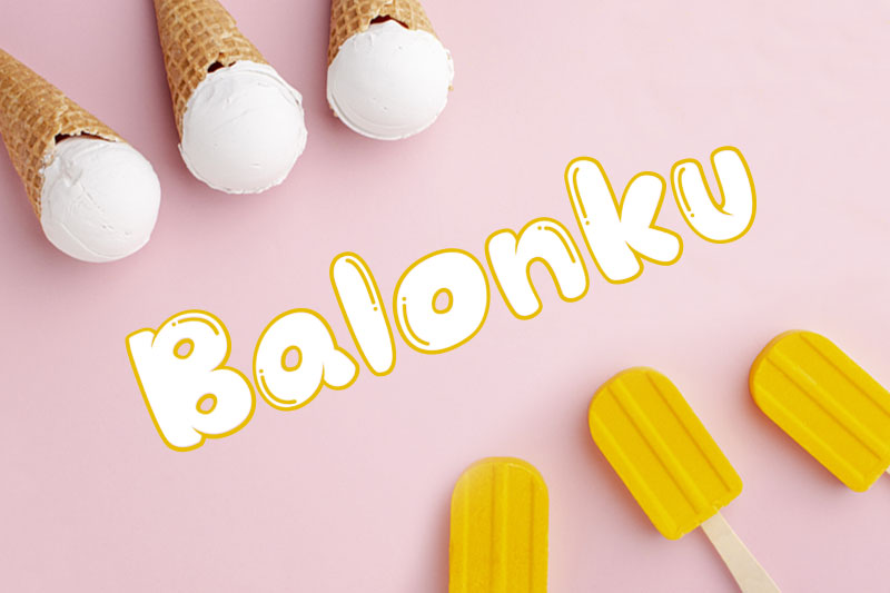 balonku ice cream font