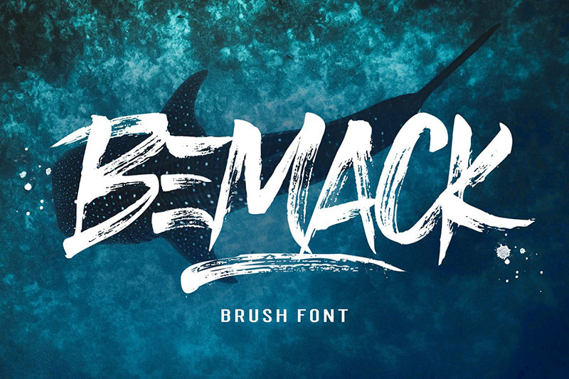 bemack brush animal font