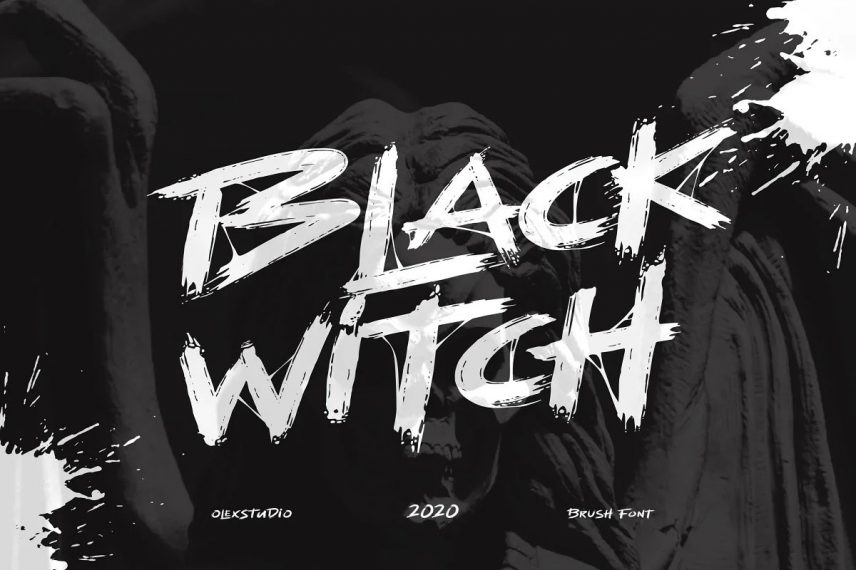 BLACK WITCH Handlettered Brush Font