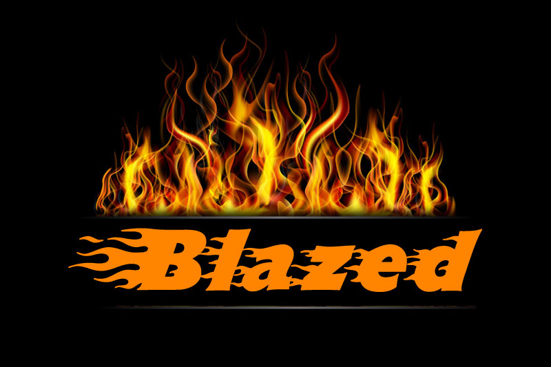 blazed fire and flame font