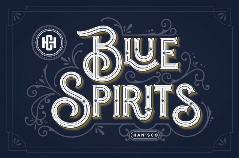 blue spirits poker font