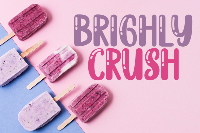 brighly crush ice cream font