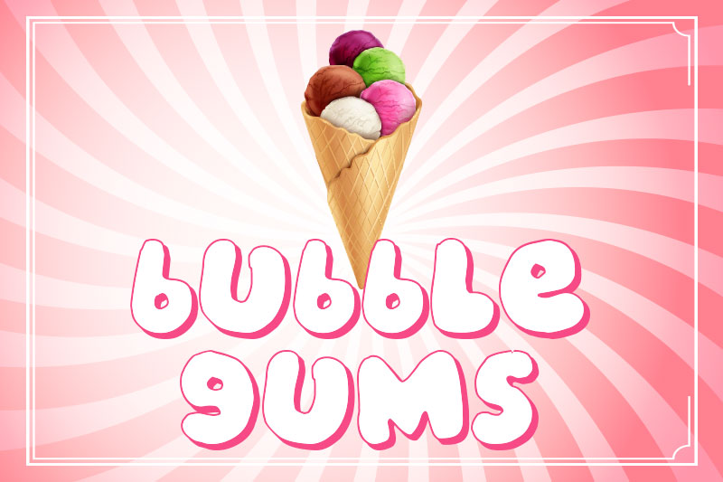 bubblegums ice cream font