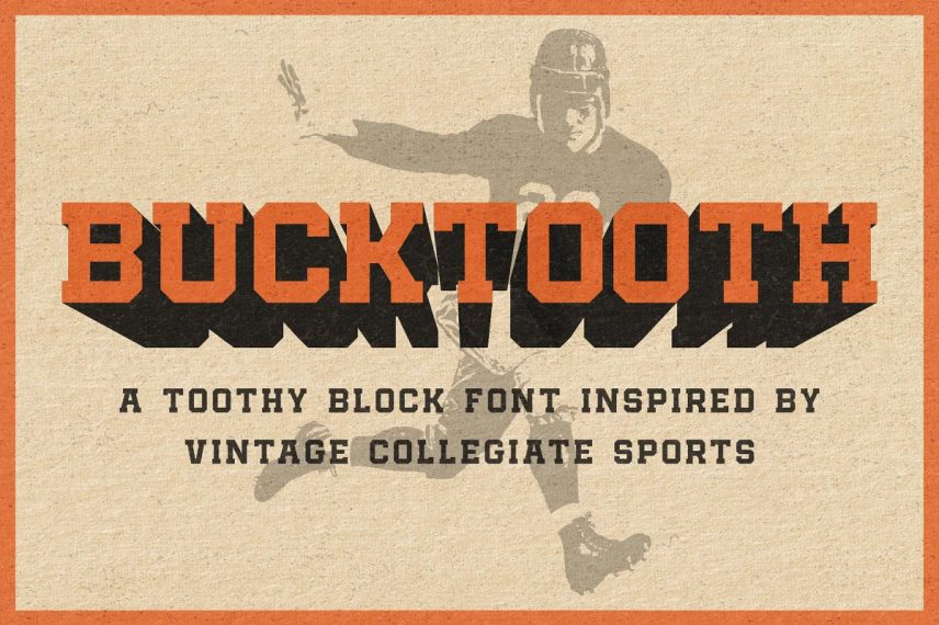 Bucktooth varsity font