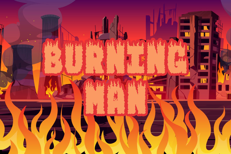 burning man fire and flame font